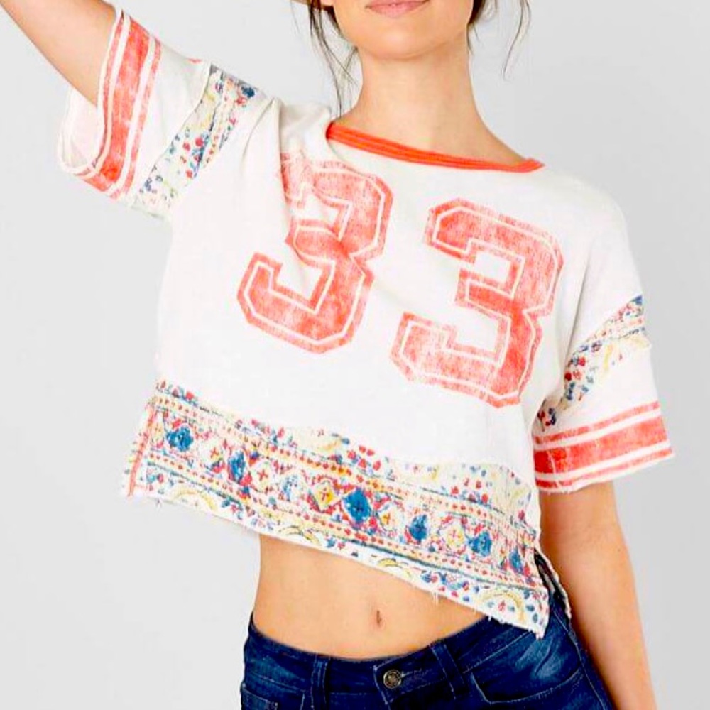 Free People cropped tee